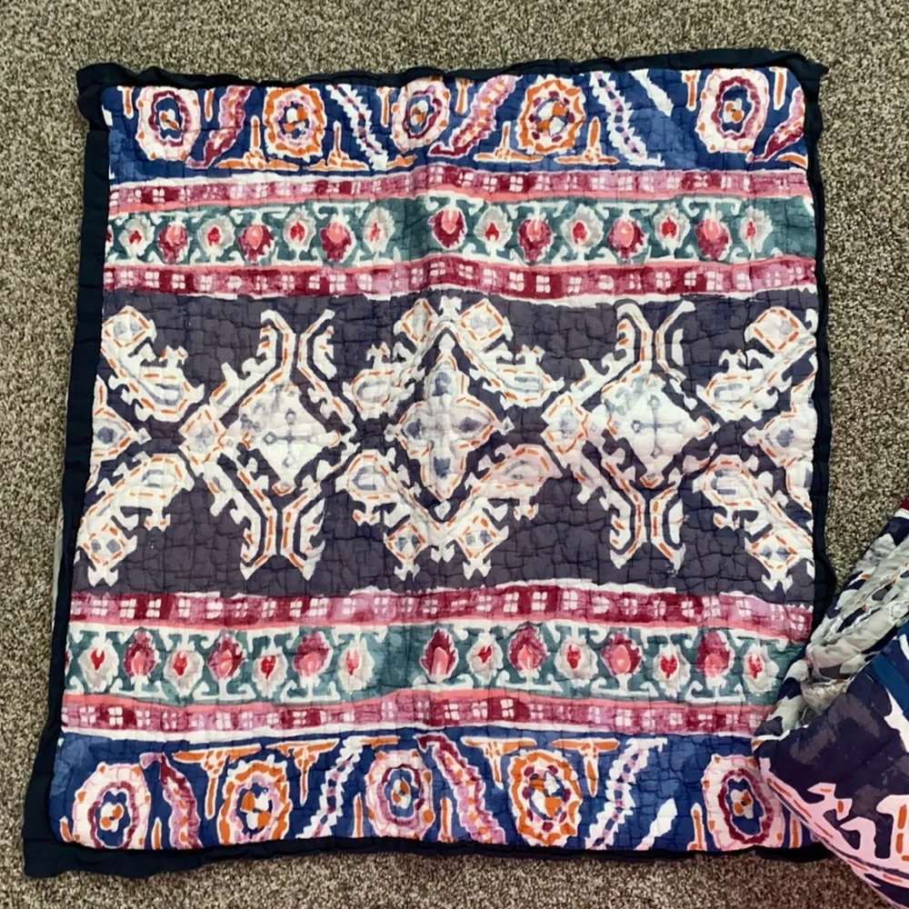 Anthropologie Rafaella Twin Quilt & Quilt Euro Sham