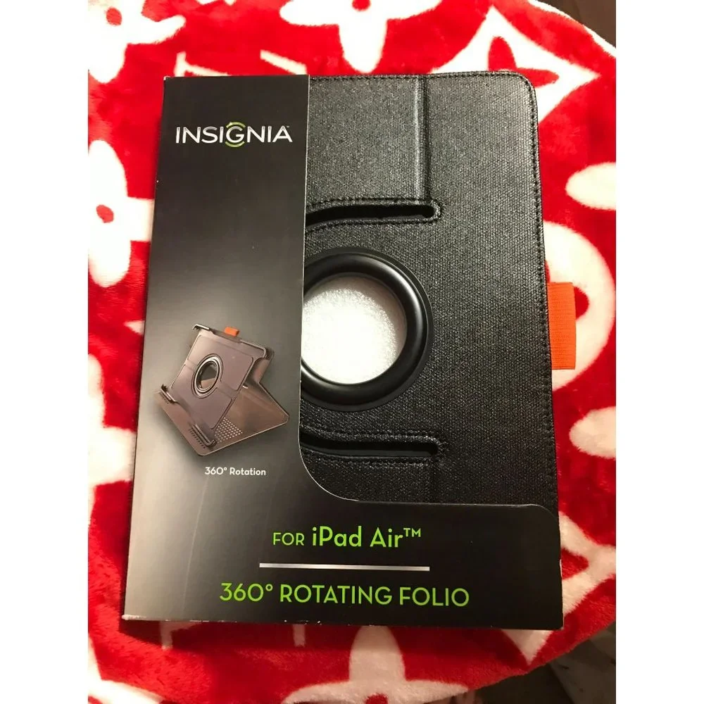 Insignia iPad Air 360' Rotating Folio Cover/Stand Black