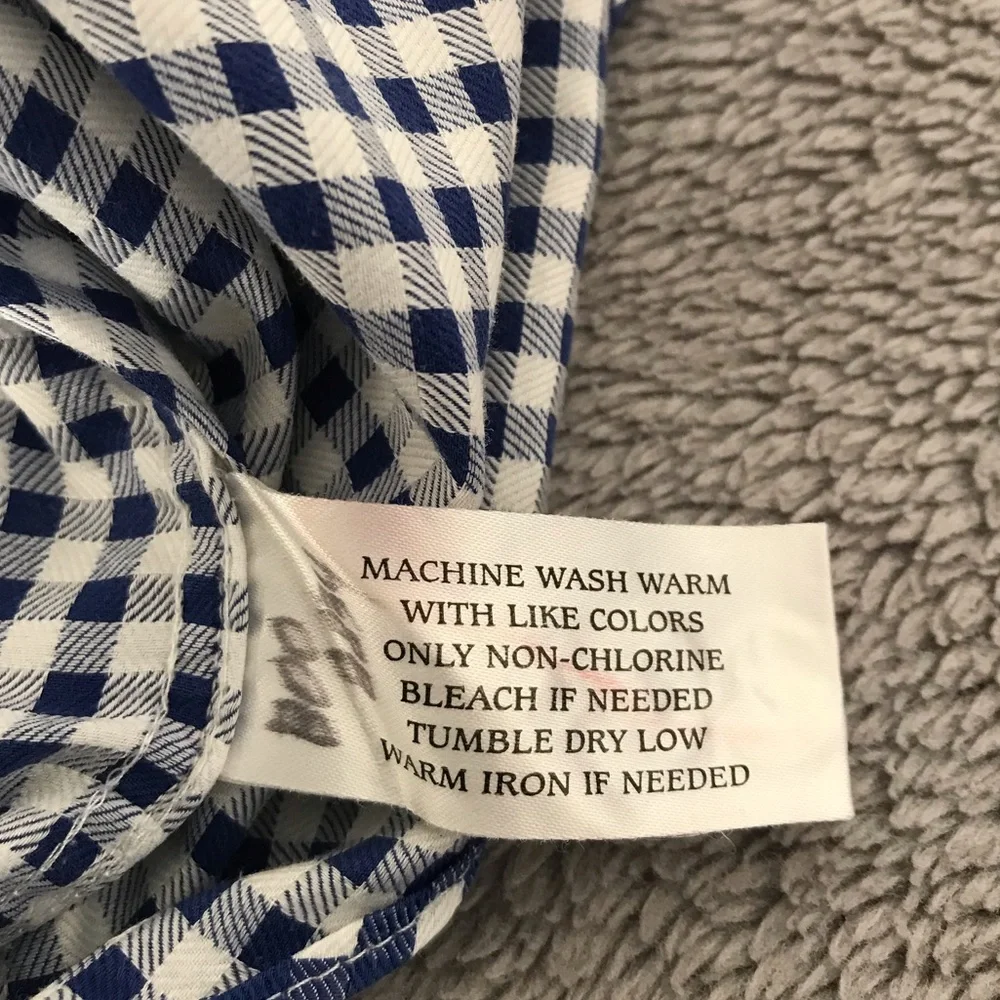 Neiman Marcus Blue and White Checkered Button Shirt