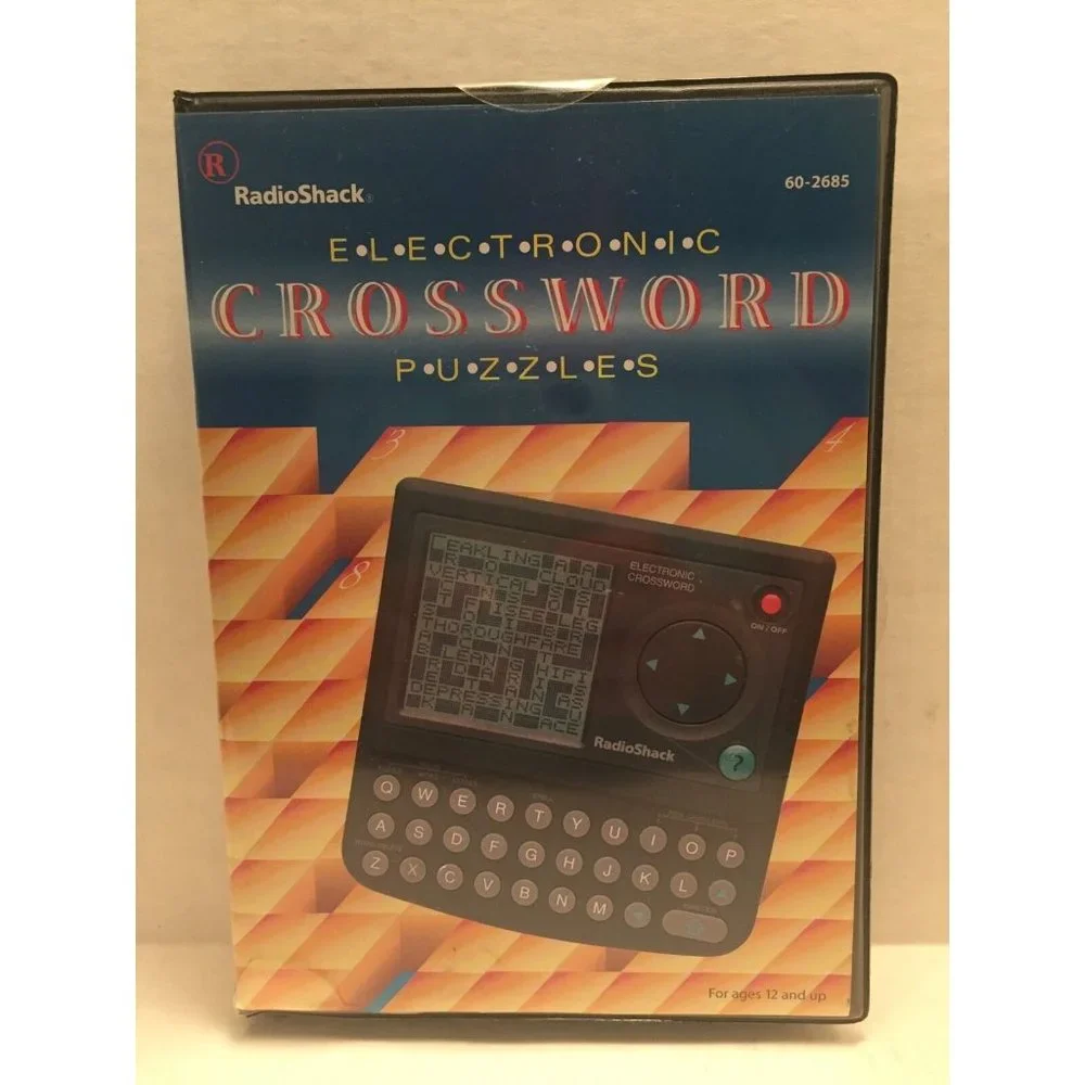 Radio Shack Electronic Crossword Puzzles Handheld Word Game 60-2685 Complete