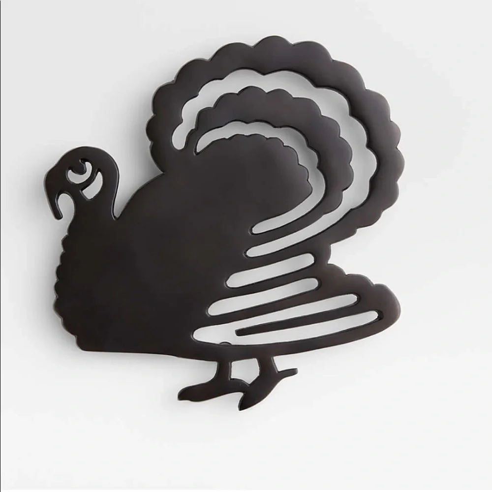 Crate&Barrel Bronze Turkey Trivet