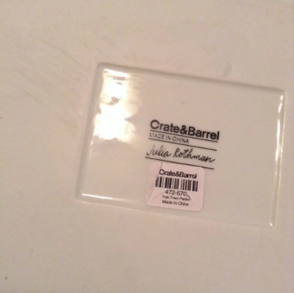 Crate & Barrel's platter by Julie Rothman