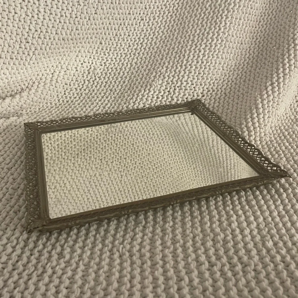 Vintage mirrored tray