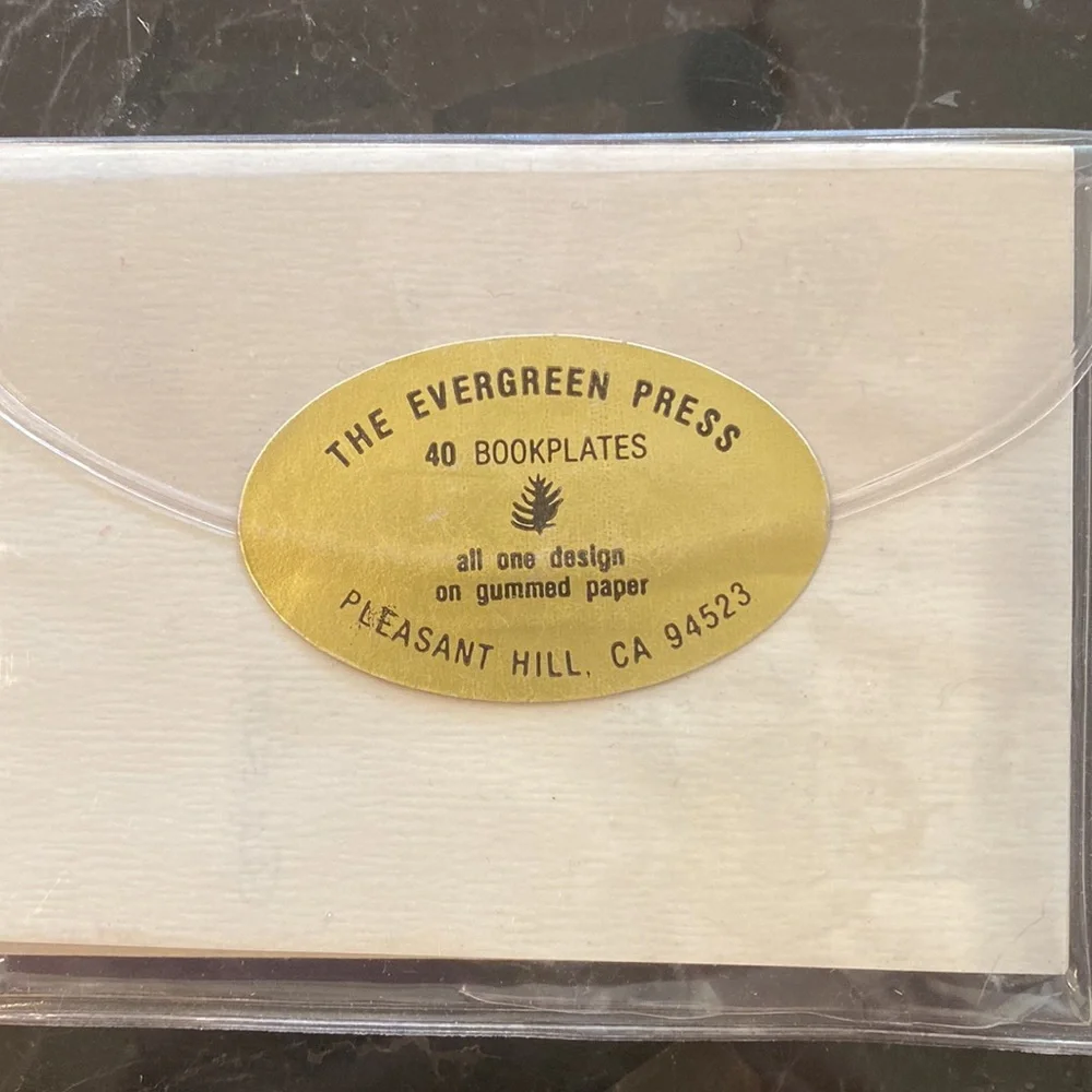 NEW! Vintage Bookplates Flowers Butterfly 40 Evergreen Press
