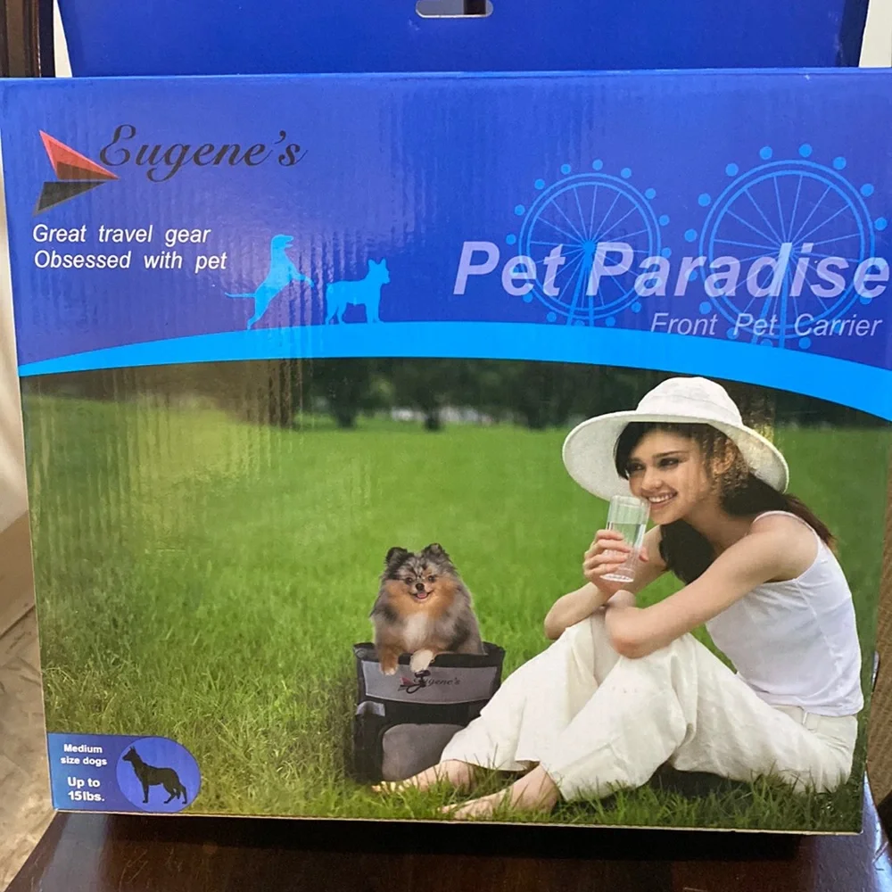 Eugene’s Pet Paradise Front Pet Carrier For Med. Dogs Up a To 15Lbs. NIB
