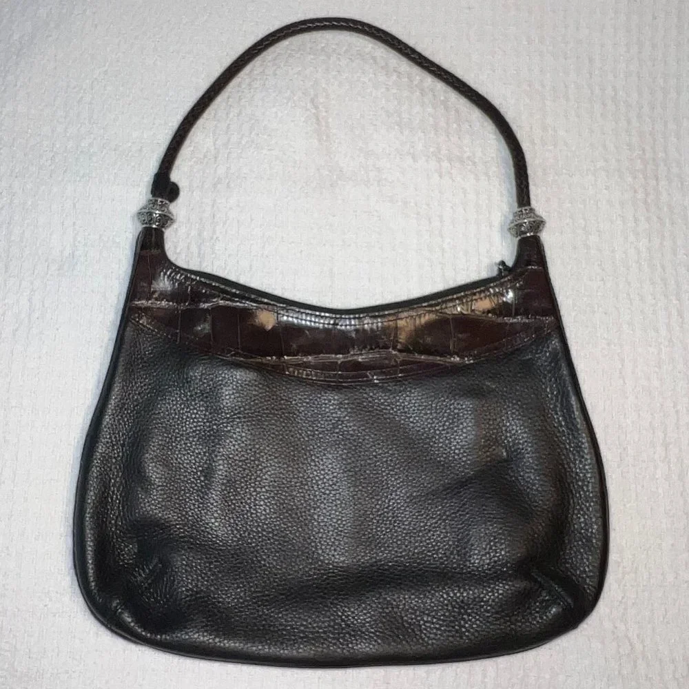 Brighton Black & Chocolate Hobo Bag