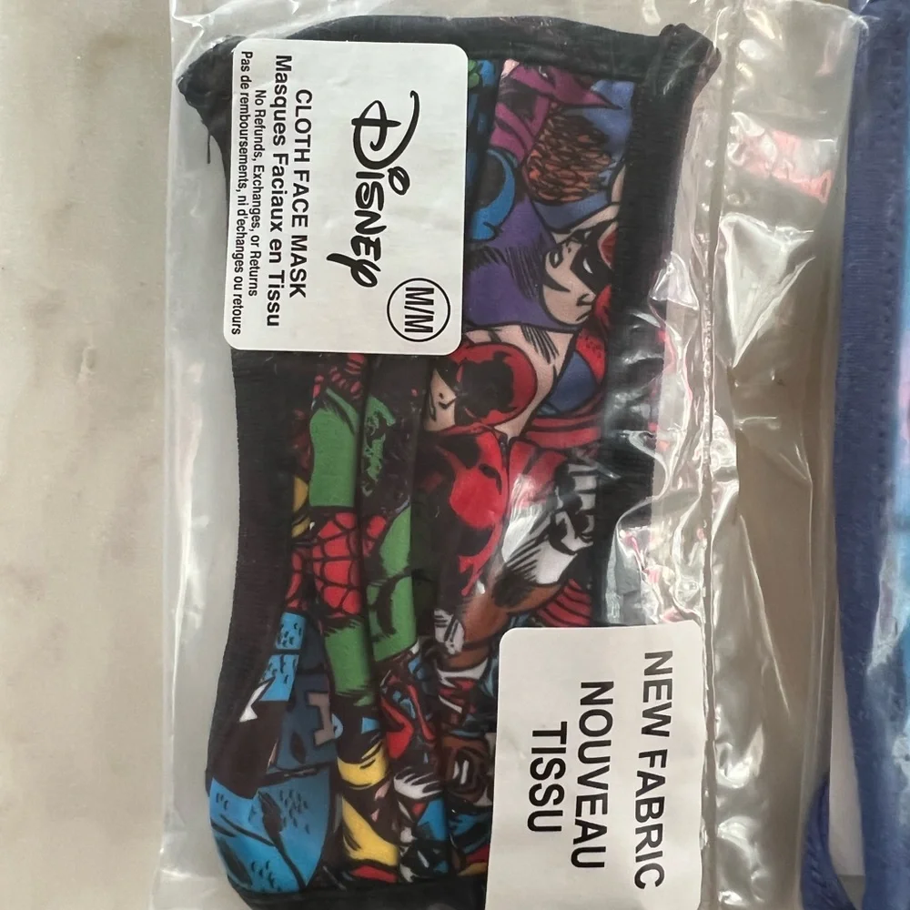 2 - Disney Kids’ Face Mask - Stitch & Avengers - Brand New in Bag