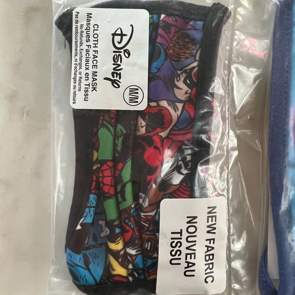 2 - Disney Kids’ Face Mask - Stitch & Avengers - Brand New in Bag