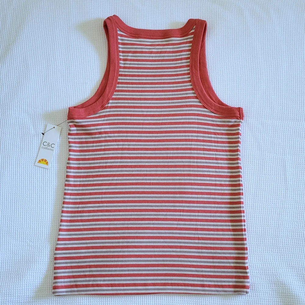 C&C California🌴 Striped Ribbed Tank Top - NWT