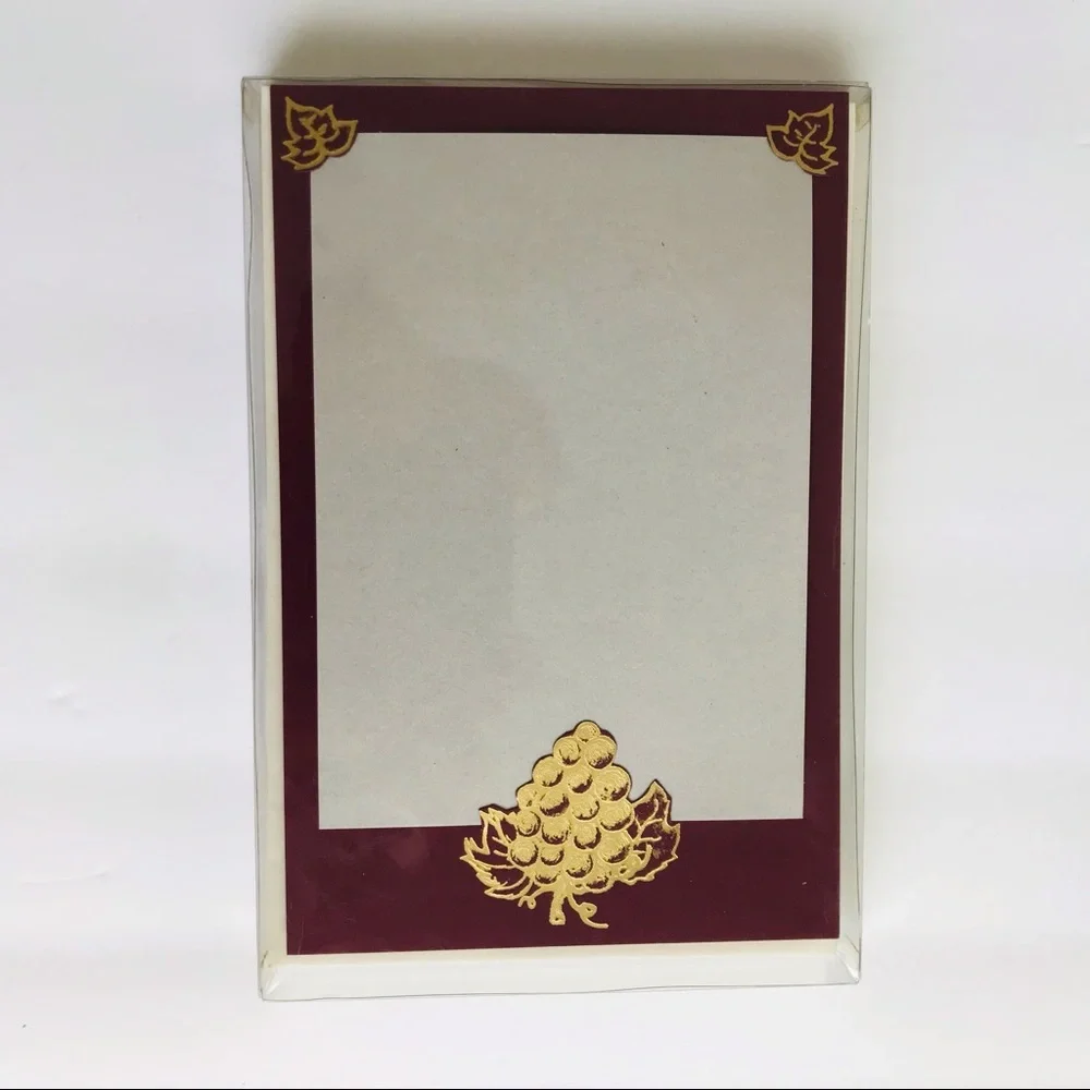 Lot of 4 Boxed Invitations Grapes Wine Winery