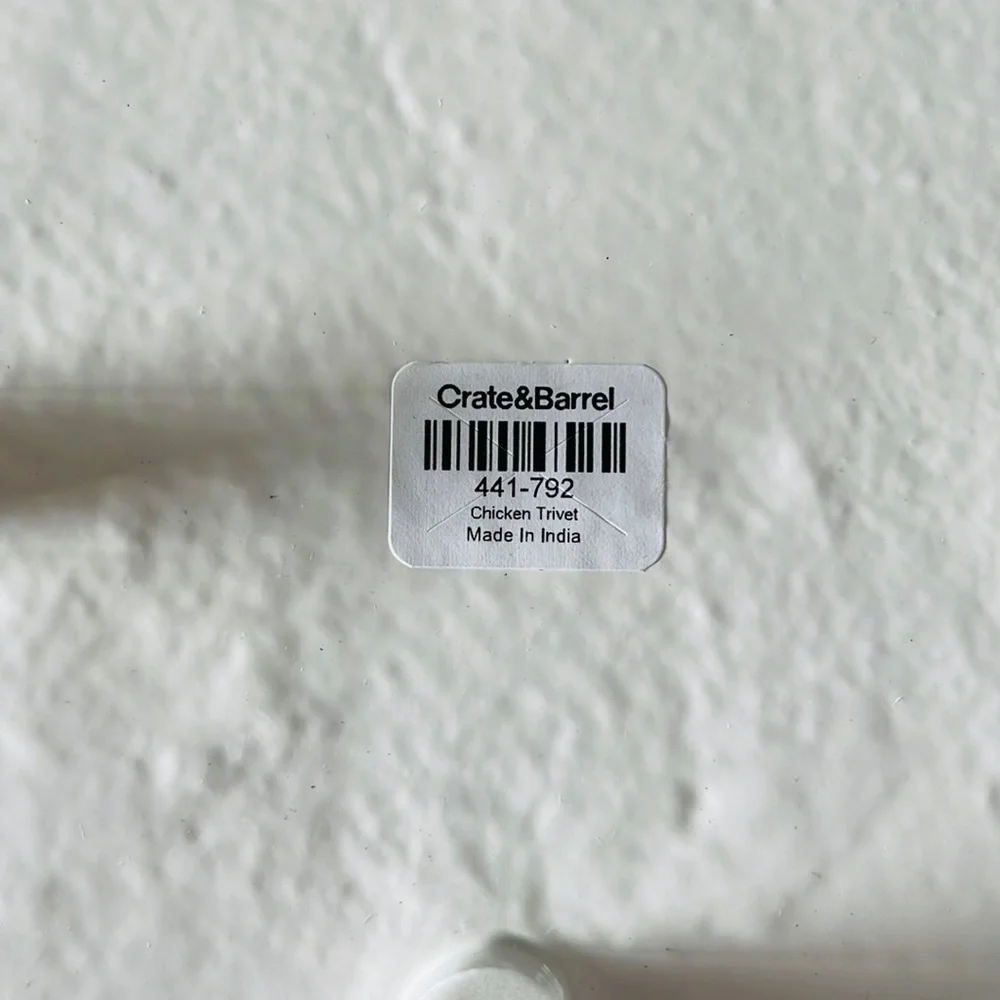 Crate&Barrel White Chicken Trivet