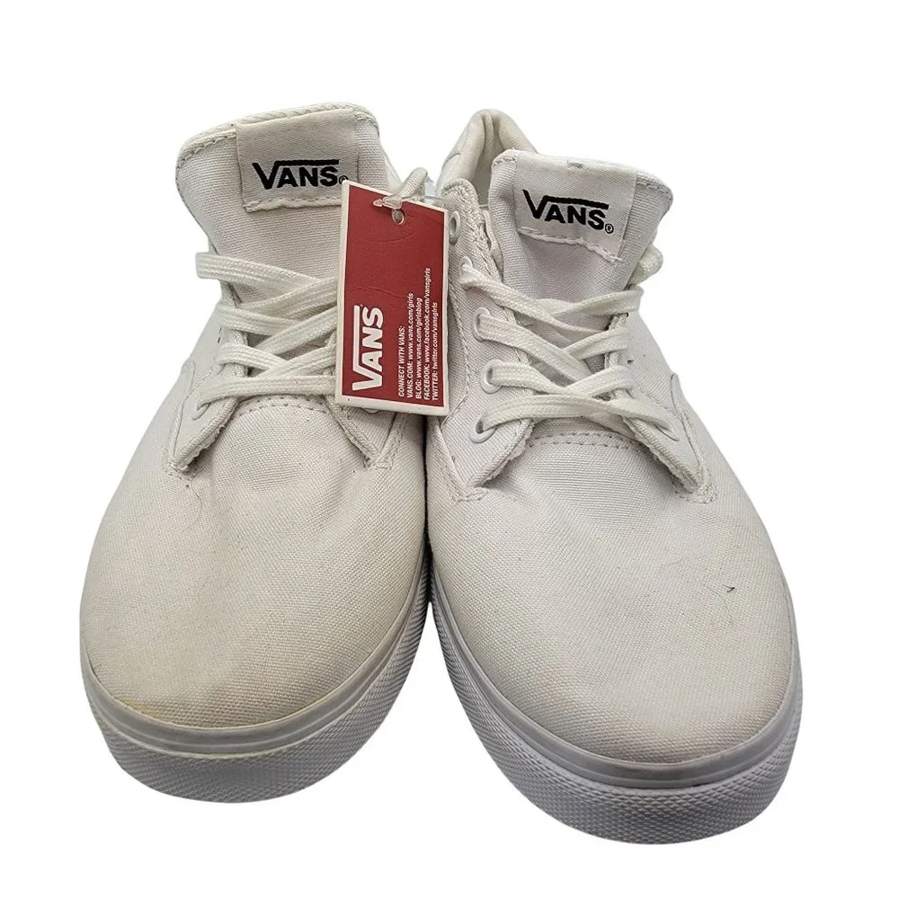 Vans Womens Shoes White Size 6 Casual Low Top Lace Up Shoes TB4R