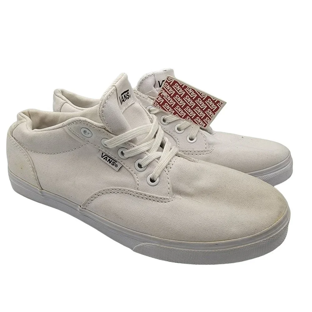 Vans Womens Shoes White Size 6 Casual Low Top Lace Up Shoes TB4R