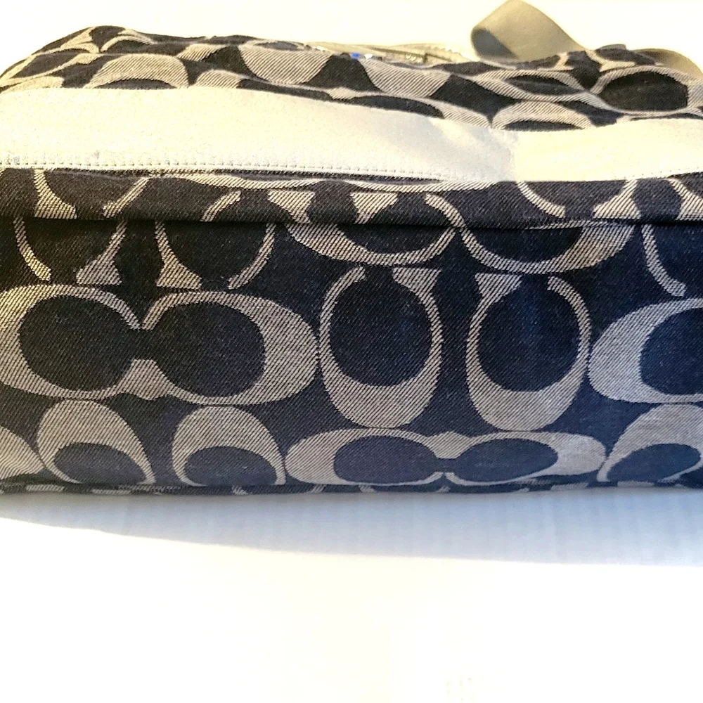 Coach denim silver