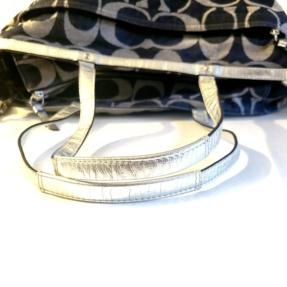 Coach denim silver