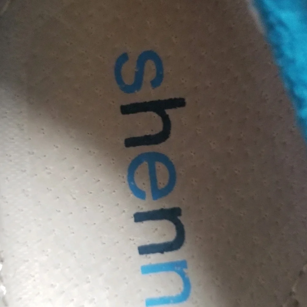 Shenn Children's moccasin/loafer/flat teal faux suede shoes Sz 2.5