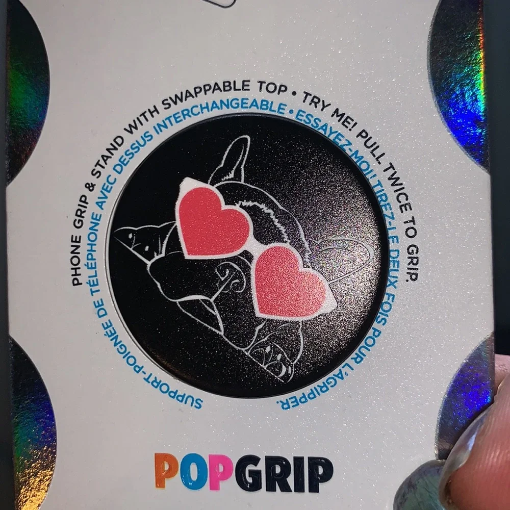 Swappable PopGrip Boston Terrier Love NIP