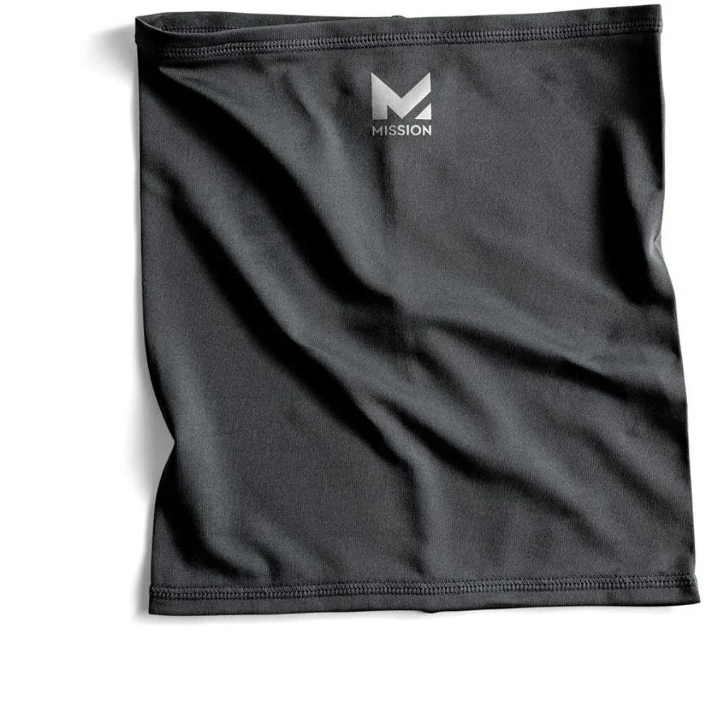 Mission Youth Cooling Neck Gaiter, Boys' Girls' UPF 50 Outdoor Sport Black 5D021