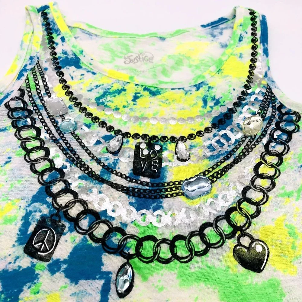 Justice Girl's Jeweled Tank Top Size 14