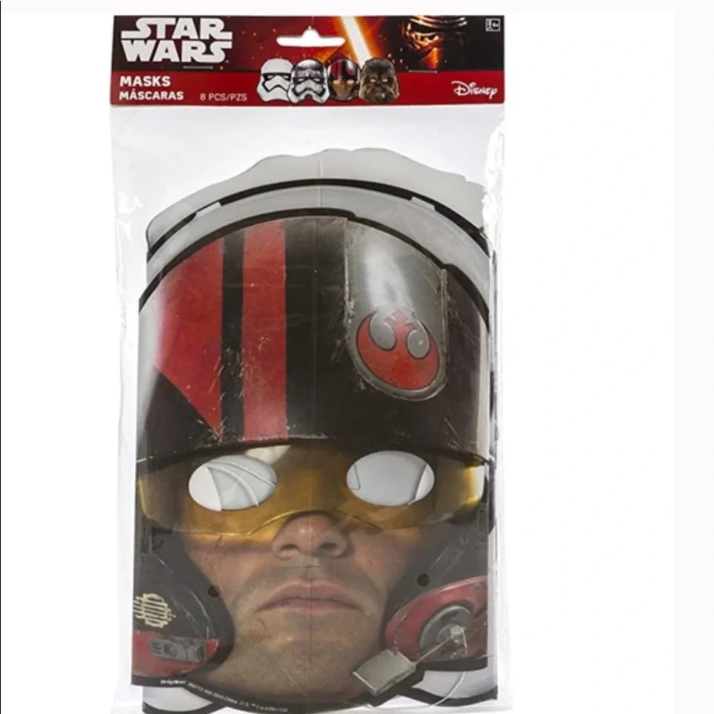 4/$15 🌻 Set of 5 Star Wars The Force Awakens Paper Masks