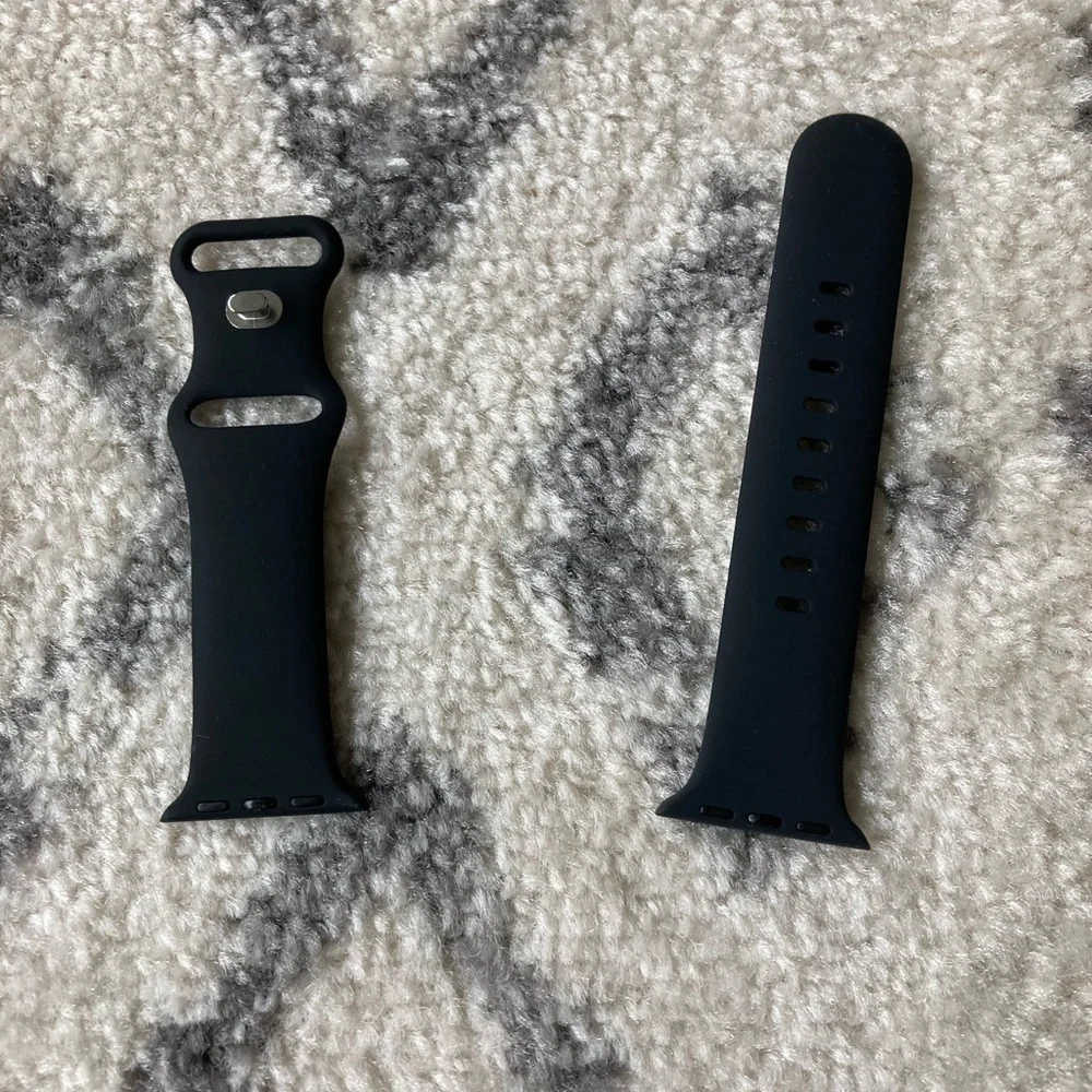Apple Watch series 1-7 adjustable replacement band plastic black 38-45mm SNBLK