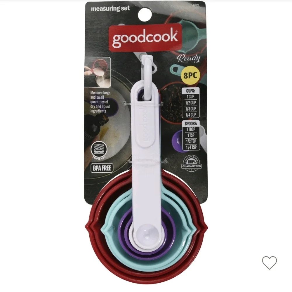 GoodCook Ready 8pc Measuring Cups & Spoon Set And GoodCook Collapsible F…