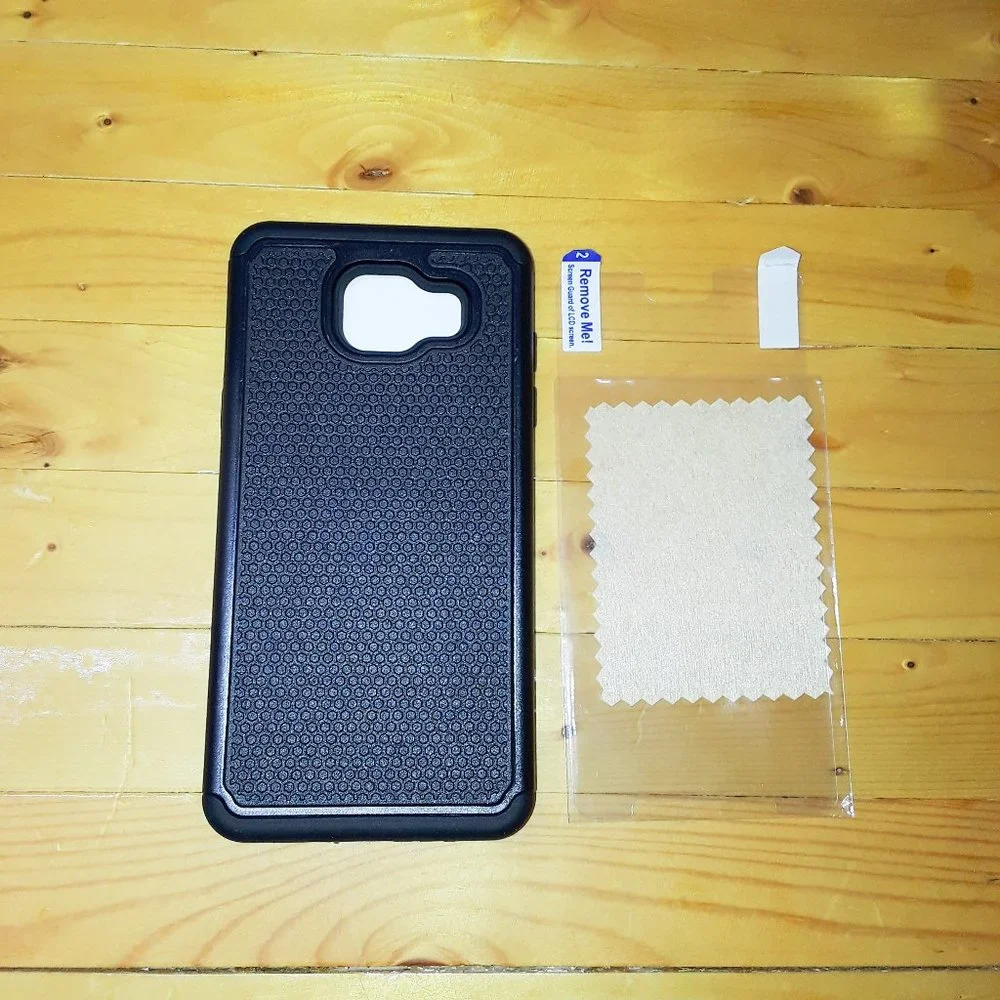 Black Textured Samsung Galaxy A5 Protective Hybrid Phone Case