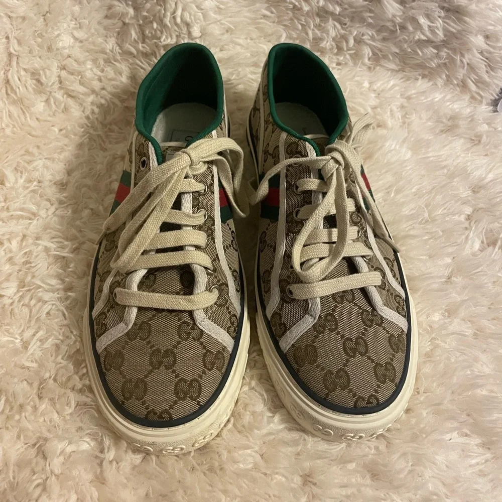 Gucci Web Canvas Low Top Sneaker