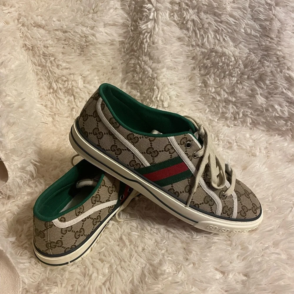 Gucci Web Canvas Low Top Sneaker