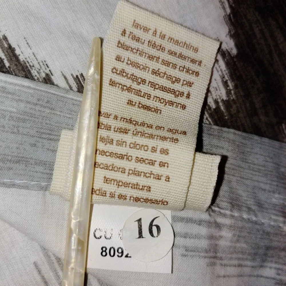 West Elm Ikat Euro Sham Diamond Grey Organic Cotton 26