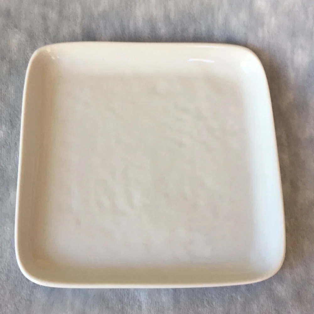 Crate & Barrel Square White Ceramic Soap or Trinkey Dish NWT5”x5”dishwasher safe
