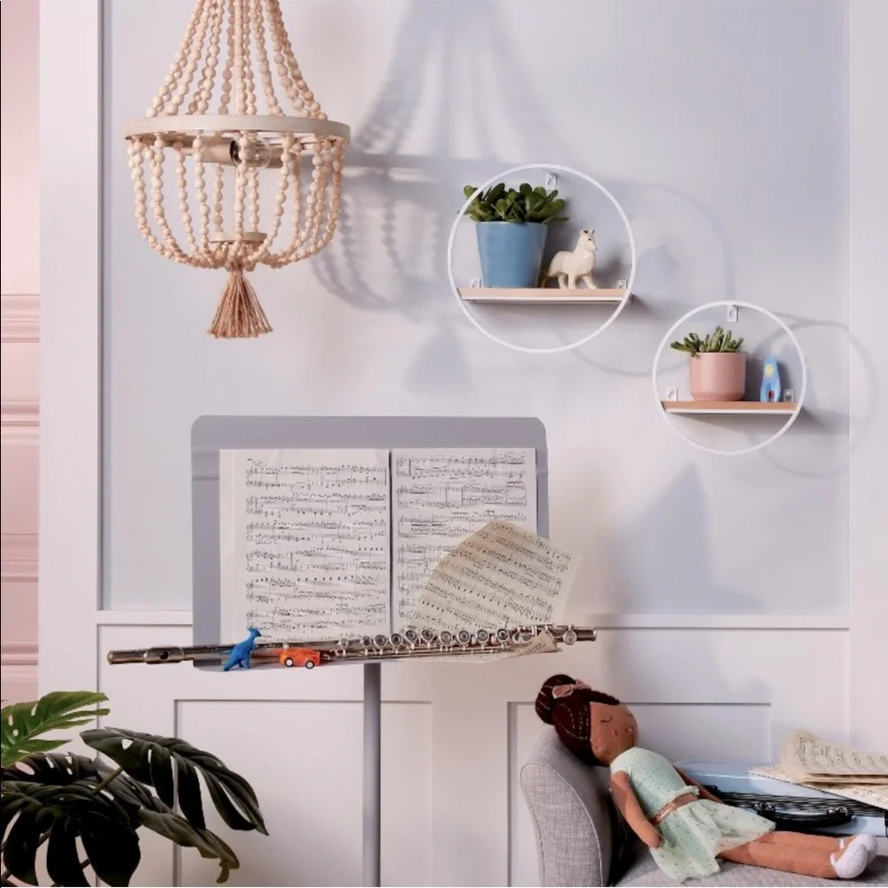 Circle wall shelves