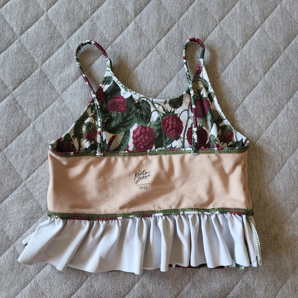 Kortni Jeane Girls Raspberry Peplum Top 10/11