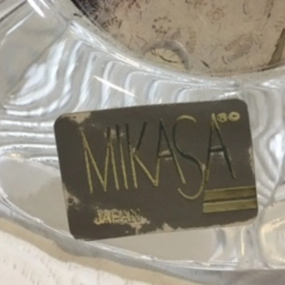 Mikasa Oval Crystal Glass Picture Frame Japan 5x6.25