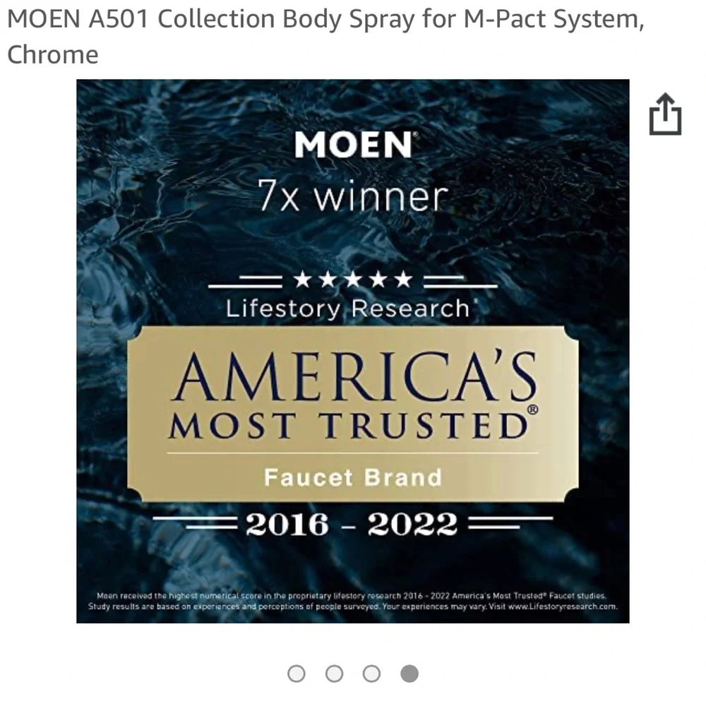 Moen five came opened