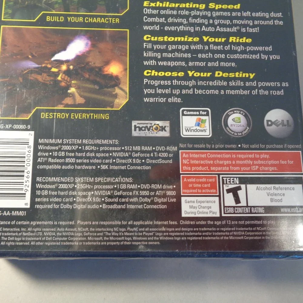 AUTO ASSAULT New PC DVD-ROM Software Video Game