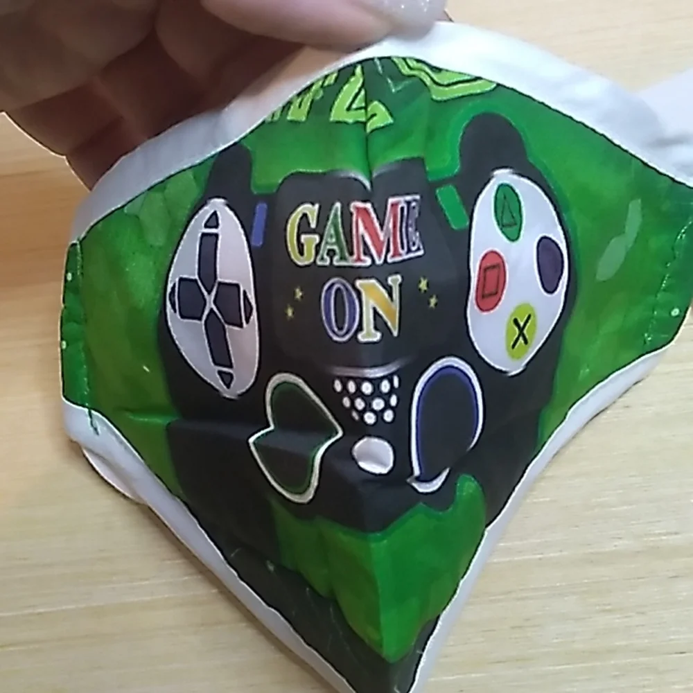 4 pack Kids game themed masks with wire in the nose