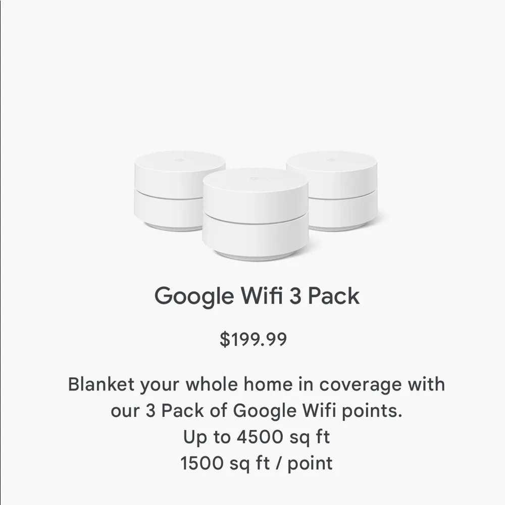 GOOGLE Wifi Points, 3 Pack