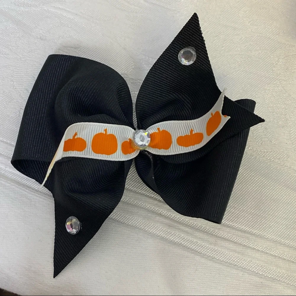Fall Harvest Halloween hair clips handmade