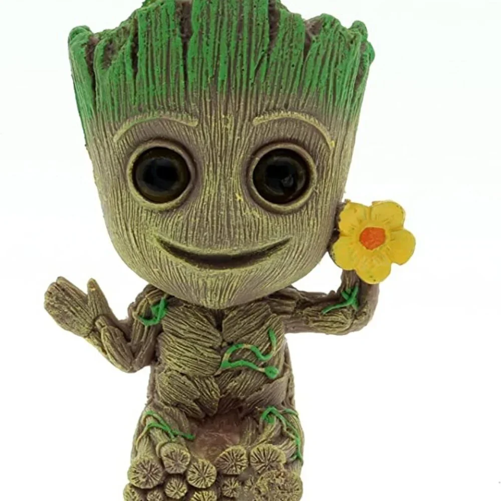 Ulifery Baby Tree Groot Fish Tank Decoration Air Stone Bubble Blower Set New