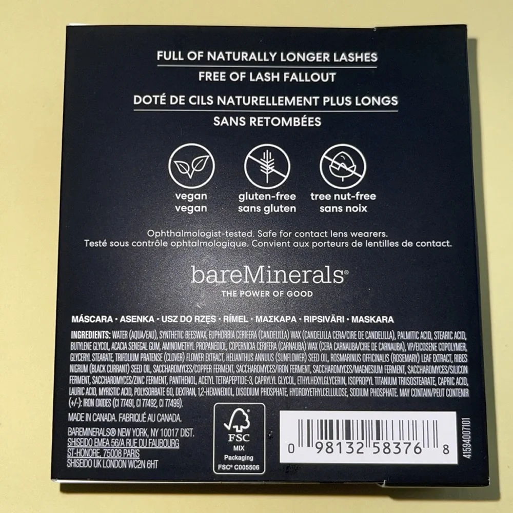 bareMinerals Strength & Length Serum Infused Mascara Travel Size 2 ml