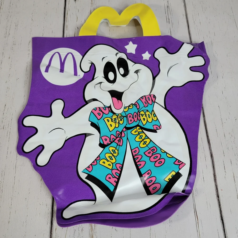 McDonald's Vintage Trick or Treat McGhost Candy Bag Kids 1990