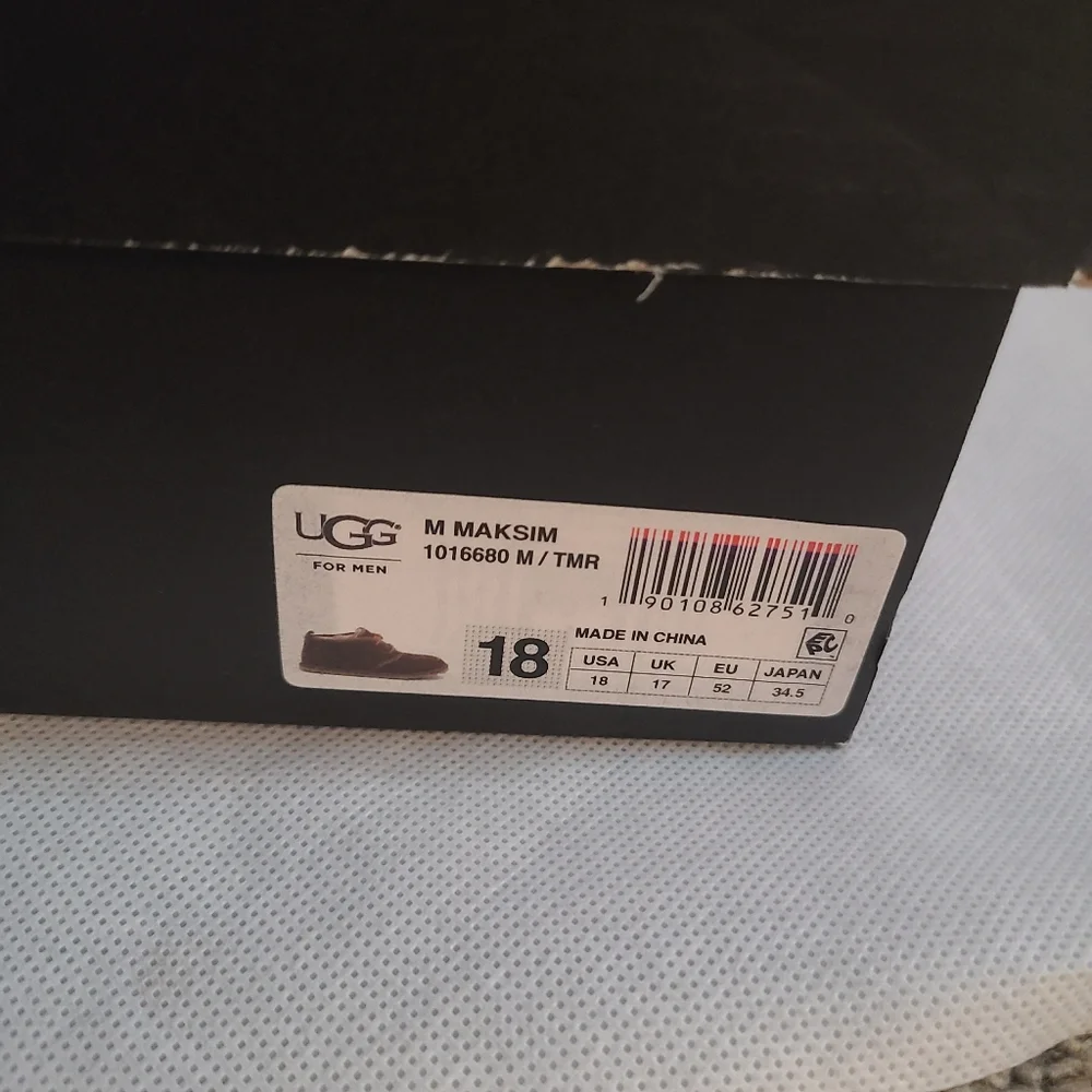 UGG Men's Maksim Chukka Boots in Tamarind Color Sz 17, 18