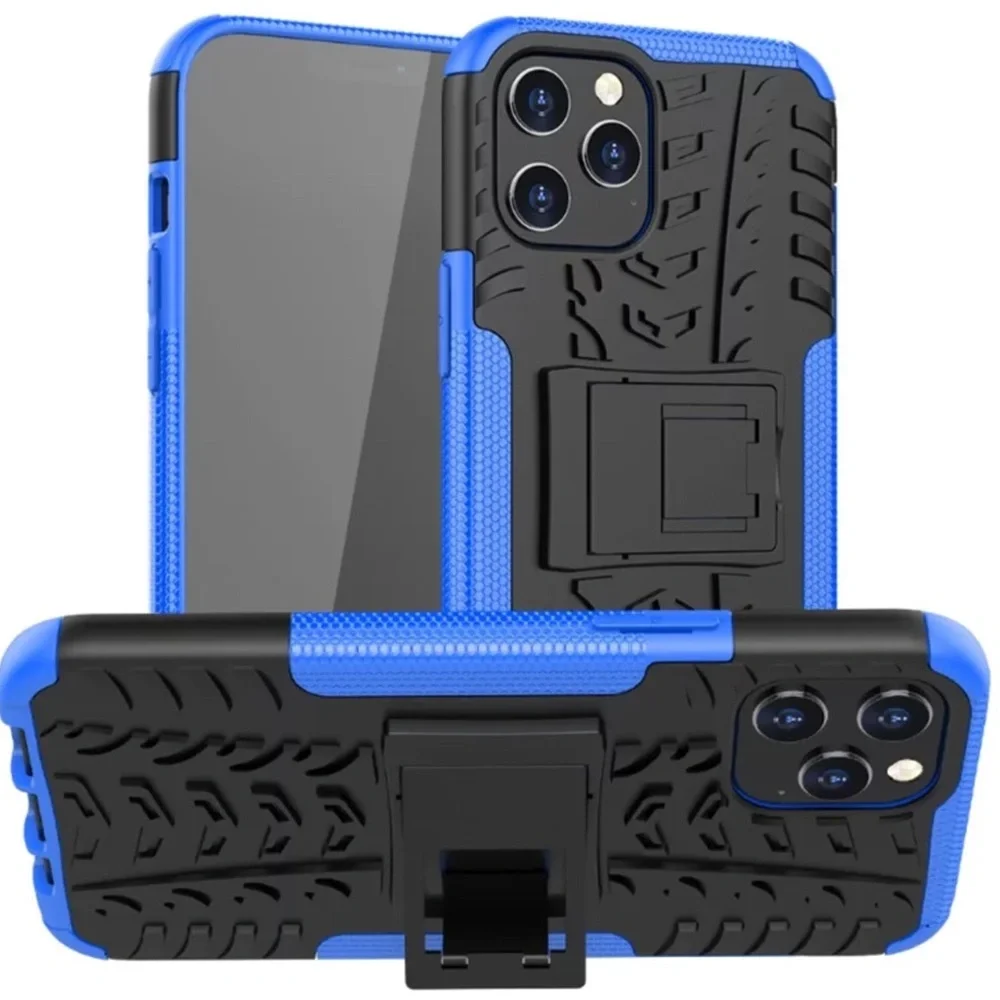Armour iPhone 12 Pro. Anti-Skid, Anti-Shock Case. Color Black & Blue