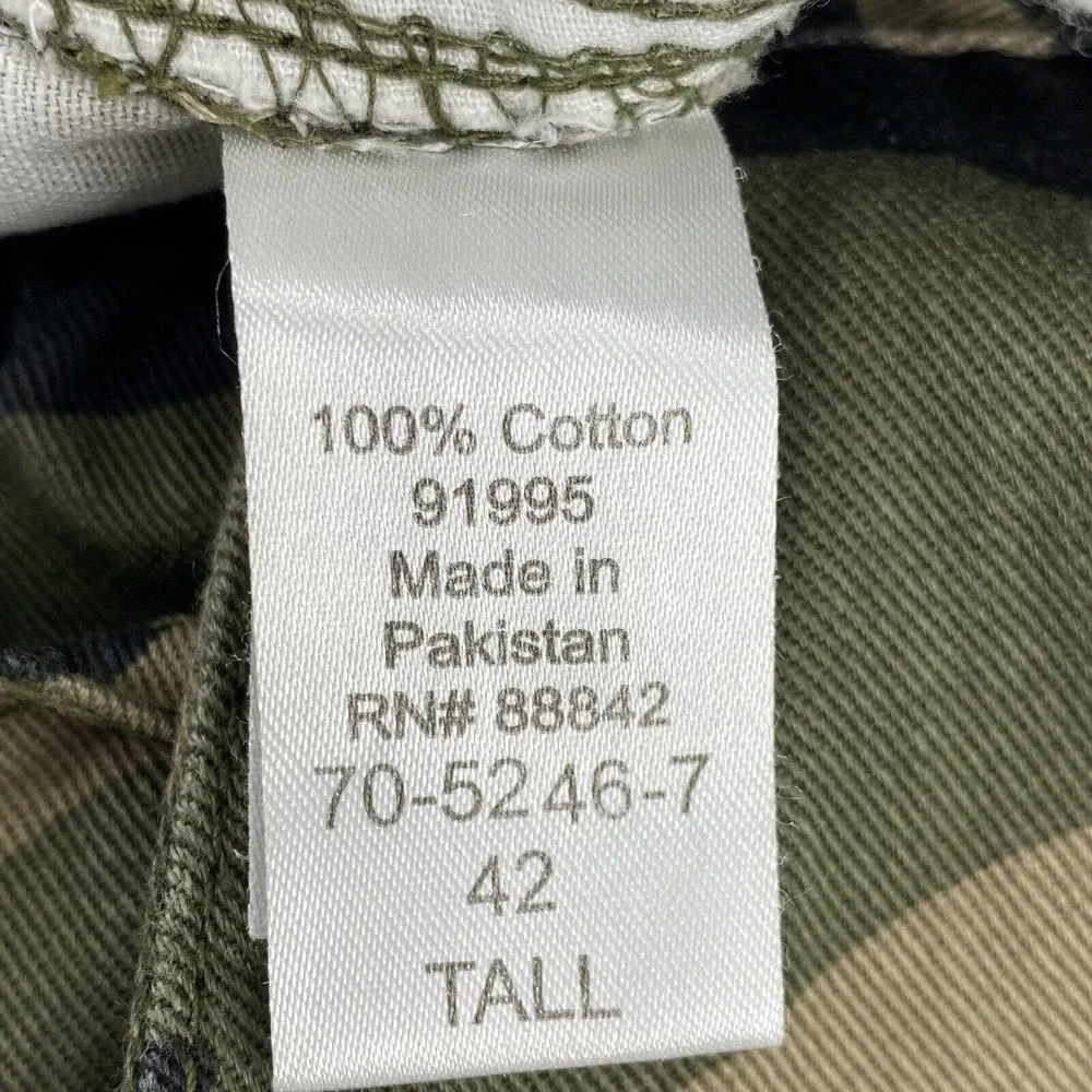 Boulder Creek Trading Co Side Elastic Cargo Shorts Green Camo Sz 42 Tall
