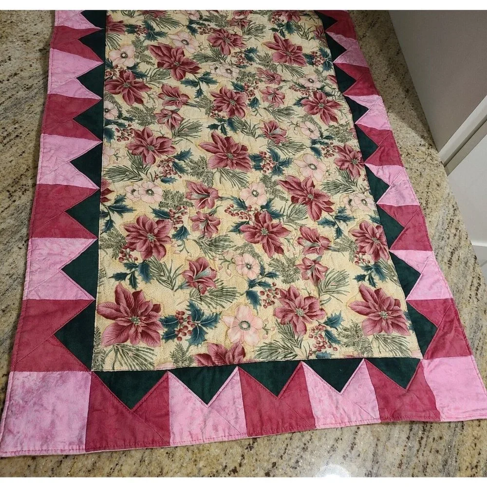 Pink Poinsttia Floral 40x19.5