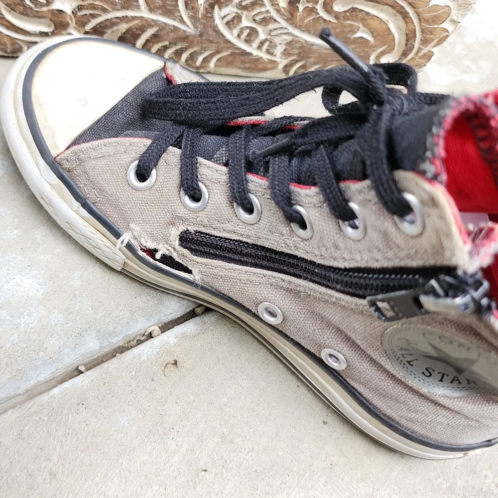 Distressed Converse High Top Sneakers