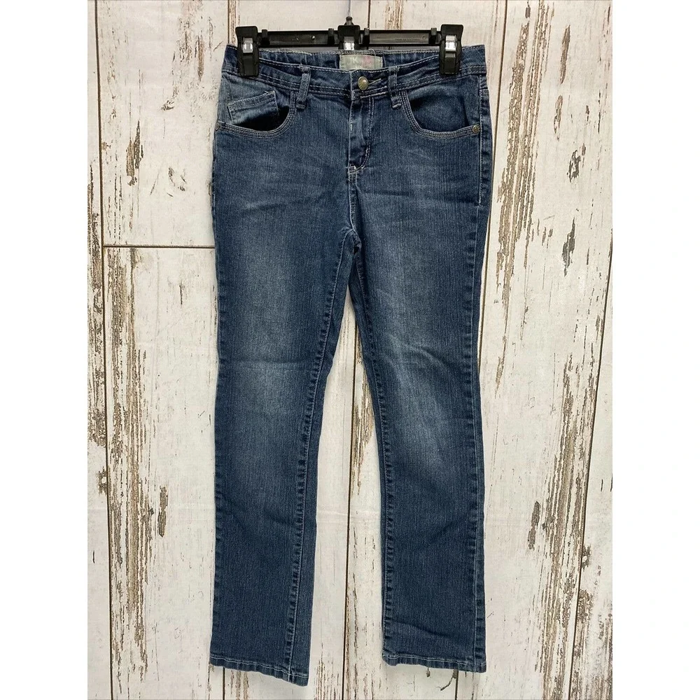 Girl's Jeans JK Indigo Size 14 Medium Wash MidRise
