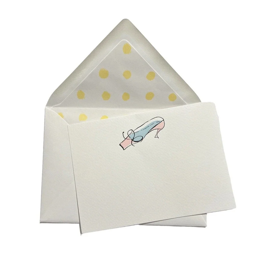 Marcel Schurman Letterpress Collection Blank Note Cards Ladies Shoe 12 sets