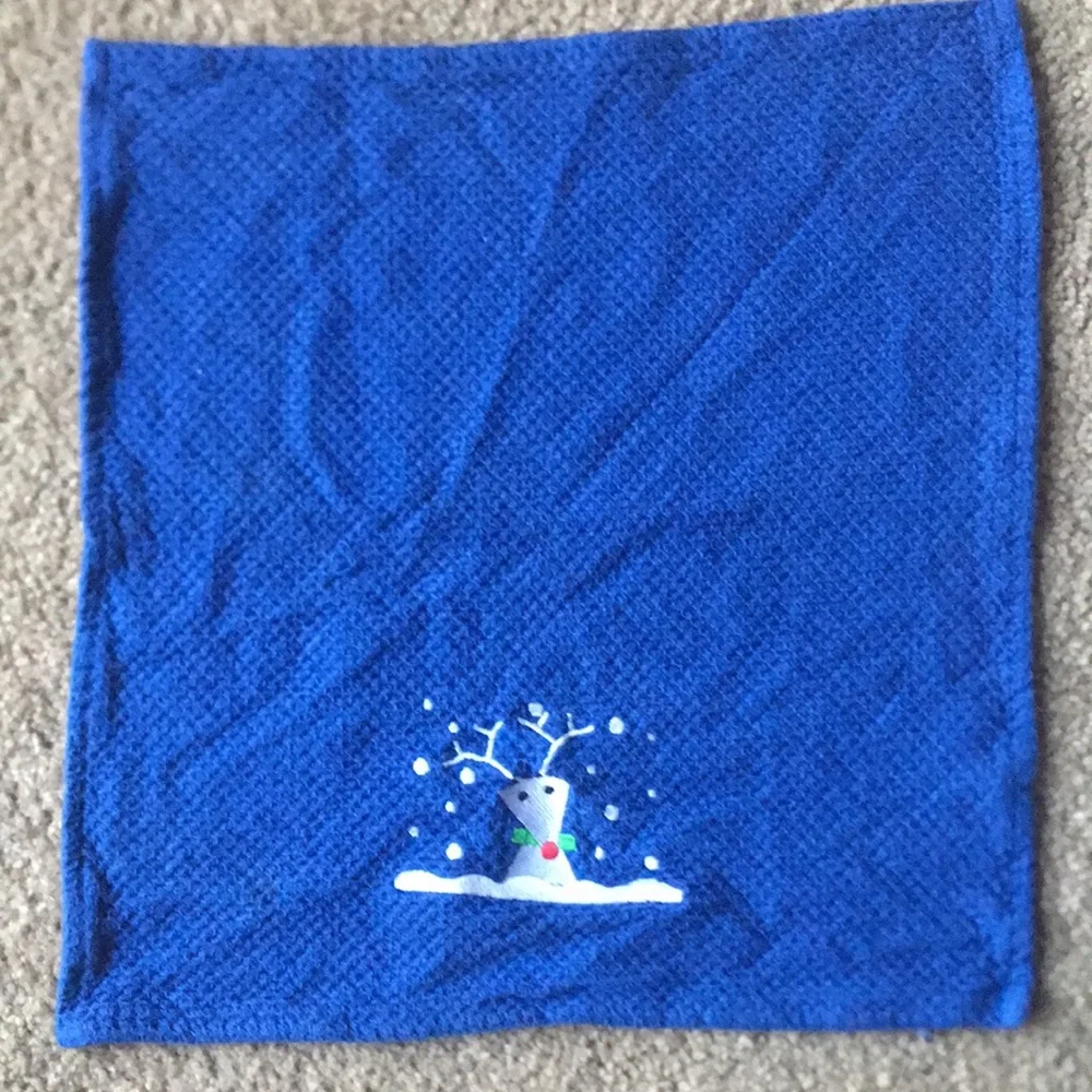 Crate & Barrel Snow Deer Dishcloths, Set of 2